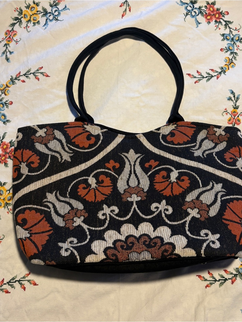 Atenti Granada Deco Tapestry Tote Bag Boho Vintage Style
